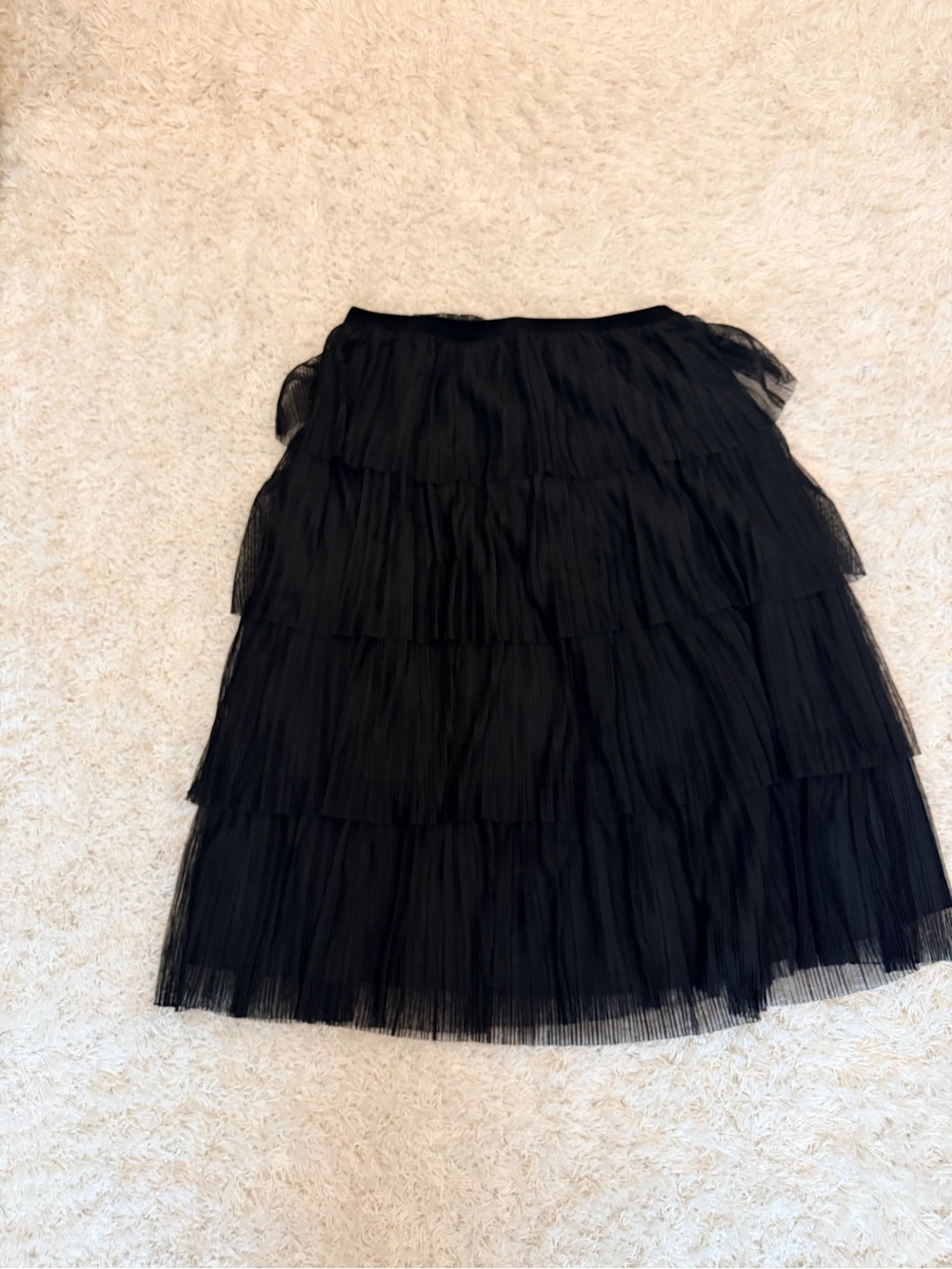 J. Crew Black Tiered Tulle Maxi Skirt